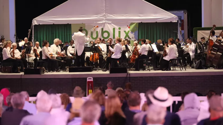Our &quot;Symphony on the Sound&quot; concert taking place in the Luminary Amphitheater, in collaboration with Gulf Coast Symphony Orchestra.